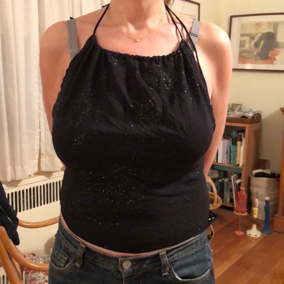 DarylK-189 silk top with metallic detail size M - Picture 6 of 7